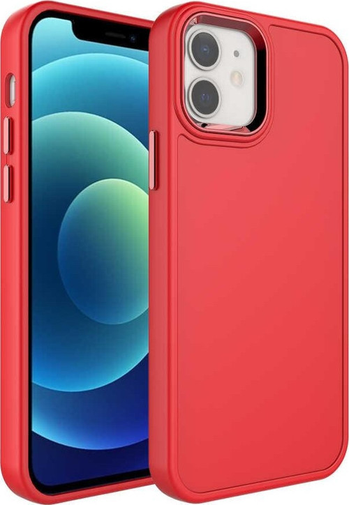 Apple iPhone 11 Kılıf Metal Çerçeve ve Buton Tasarımlı Sert Botox Kapak