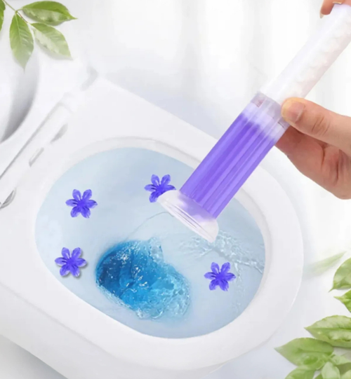 Mor Tuvalet Temizleme Jeli Klozet Banyo Koku Giderici Damga Seti Desenli Koku Giderici Wc Jeli