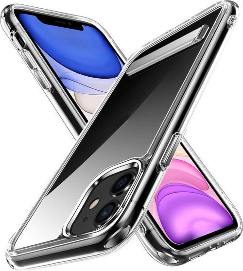 Apple iPhone 11 Kılıf Standlı Şeffaf Silikon L-Stand Kapak