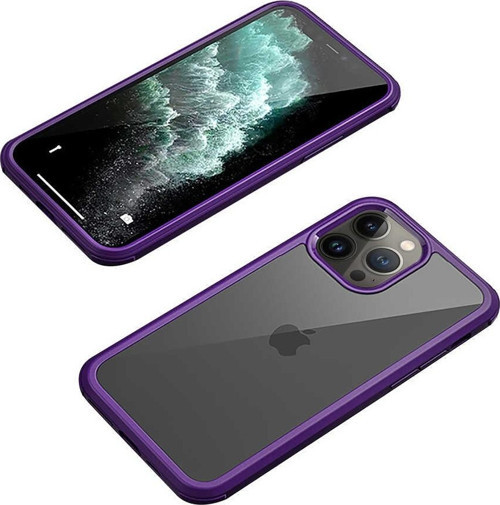 Apple iPhone 13 Pro Max Kılıf Dor Silikon Temperli Cam Kapak