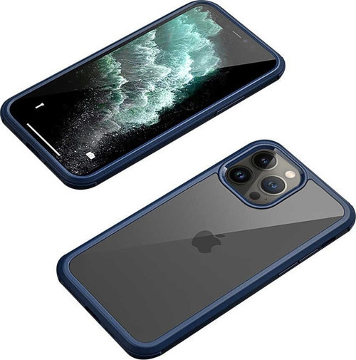 Apple iPhone 13 Pro Max Kılıf Dor Silikon Temperli Cam Kapak