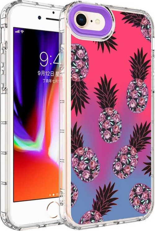 Apple iPhone 7 Kılıf Kamera Korumalı Renkli Desenli Sert Silikon Korn Kapak