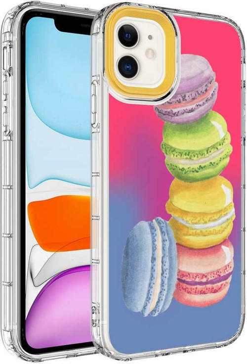 İphone 11 Kılıf Canlı Renk Desenleri Kamera Korumalı Korn Kapak
