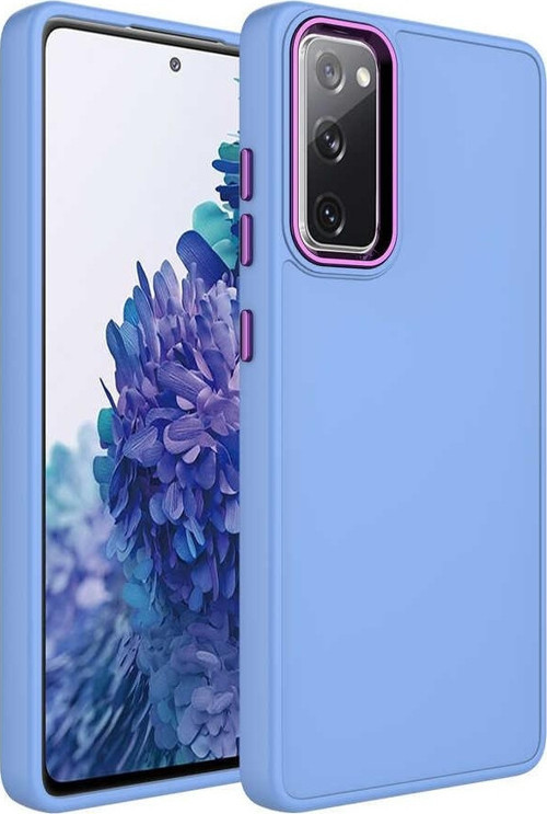 Samsung S20 FE Kılıf Metal Çerçeve ve Buton Tasarımlı Silikon Luna Kapak