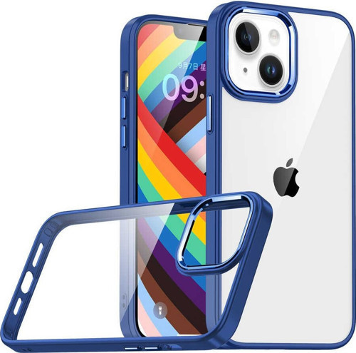 İphone 14 Kılıf Metal Renk Tasarımlı Kamera Korumalı Flora Kapak