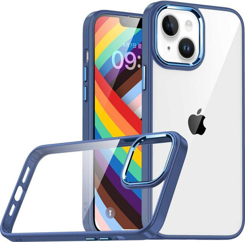 İphone 14 Kılıf Metal Renk Tasarımlı Kamera Korumalı Flora Kapak