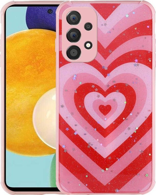 Samsung A23 Kılıf Simli Desenli Kamera Korumalı Parlak Popy Kapak