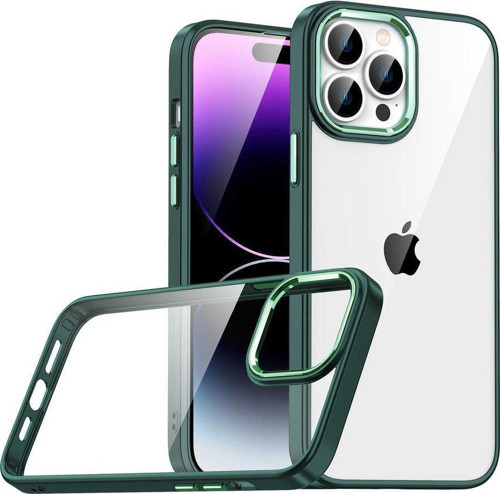İphone 14 Pro Max Kılıf Metal Renk Tasarımlı Kamera Korumalı Flora Kapak