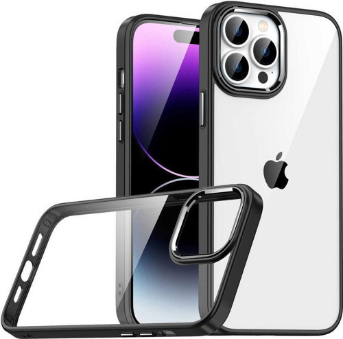 İphone 14 Pro Max Kılıf Metal Renk Tasarımlı Kamera Korumalı Flora Kapak