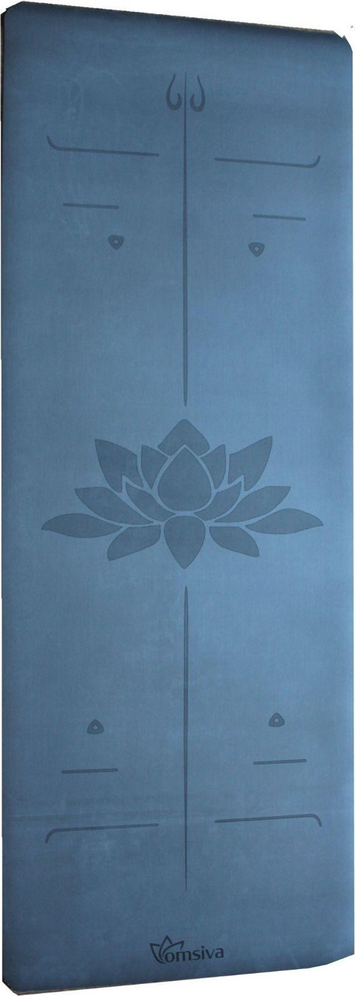 PROFESYONEL Yoga Matı 5 mm PU- Rubber LOTUS GRİ TERLİ ELLER DE KAYDIRMAZ