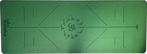 PROFESYONEL Yoga Matı 5 mm PU- Rubber SURYANAMASKAR Yeşil TERLİ ELLER DE KAYDIRMAZ