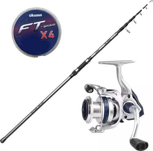 Hazır Olta Takımı Okuma Alaris Tele Surf 420 cm 100-200 gr Surf Kamışı&Okuma ARIA-5000a 1BB Olta Makinesi