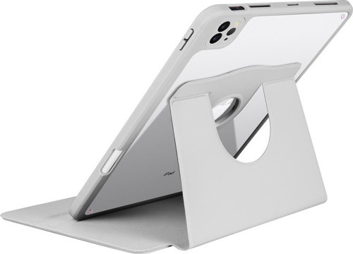 İPAD 10.9 2022 5.NESİL UYUMLU KILIF STANDLI DÖNEBİLEN TABLET KILIFI-TERMİK - Gri