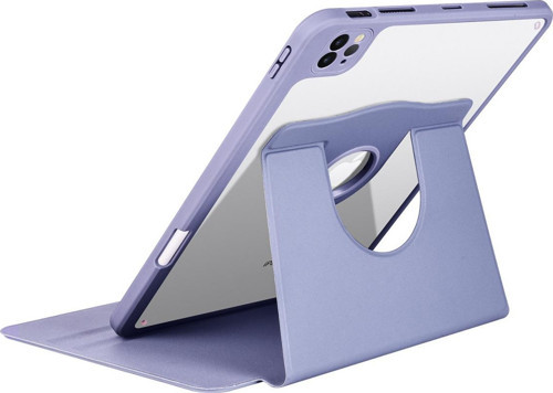 İPAD 10.9 2022 5.NESİL UYUMLU KILIF STANDLI DÖNEBİLEN TABLET KILIFI-TERMİK - Lila