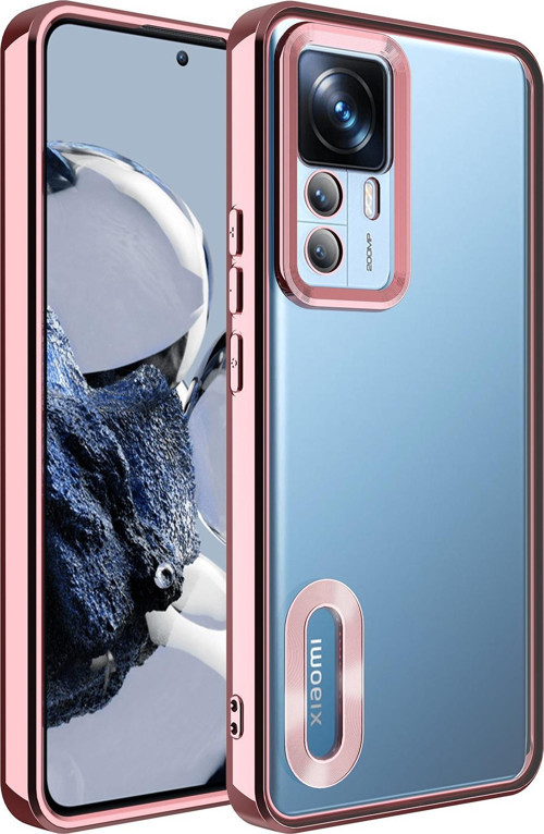 Xiaomi Mi 12T Pro Kılıf Kamera Korumalı Logo Gösteren Omega Kapak - Altın