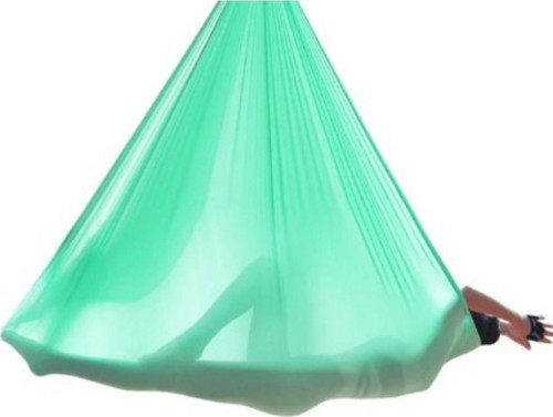 Yoga Profesyonel Yoga Hamak Seti SU YEŞİLİ BOYUNA ESNEMEZ ENİNE 360 CM E KADAR ESNER