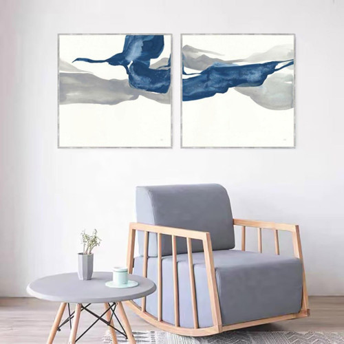 Blagravit İkili Set Yağlı Boya Dokulu Tablo 100X100 Gümüş Çerçeveli