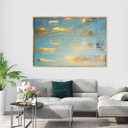 Bulutların Arasında Yağlı Boya Dokulu Tablo 100X150 Çerçevesiz