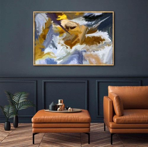 Dreamland Yağlı Boya Dokulu Tablo 100X150 Gümüş Çerçeveli