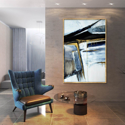 Eriyen Karanlık Yağlı Boya Dokulu Tablo 50X70 Siyah Çerçeveli