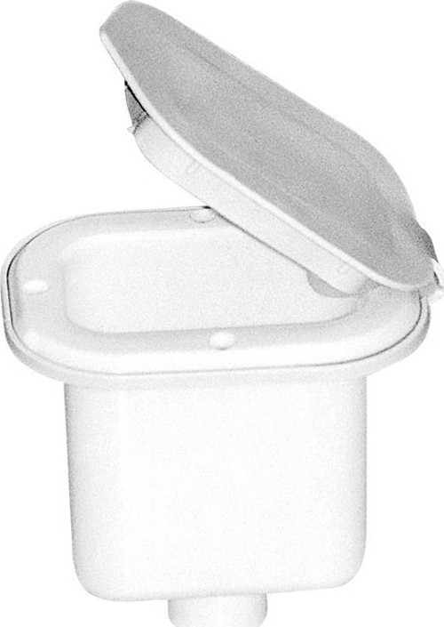 Case for Shower Head, Square, w/Lid, 125x97mm, White