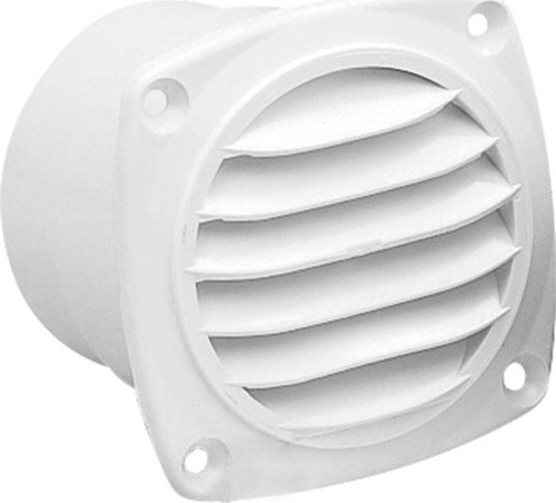 Ventilation Shaft Grilles w/Gasket Ø65-70mm, White