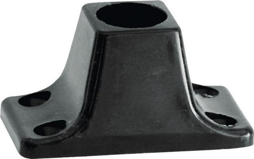 Rectangular Socket 90°, f/Tube Ø22mm, Plastic, Black