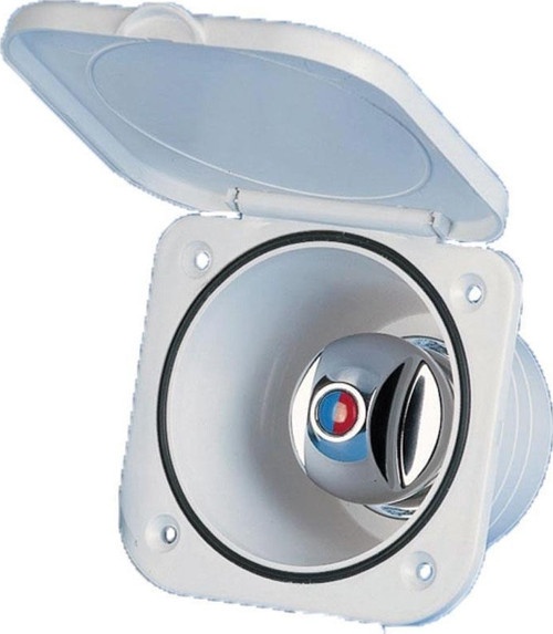 Case w/ Mixer Tap, w/Lid, 95x95mm, White