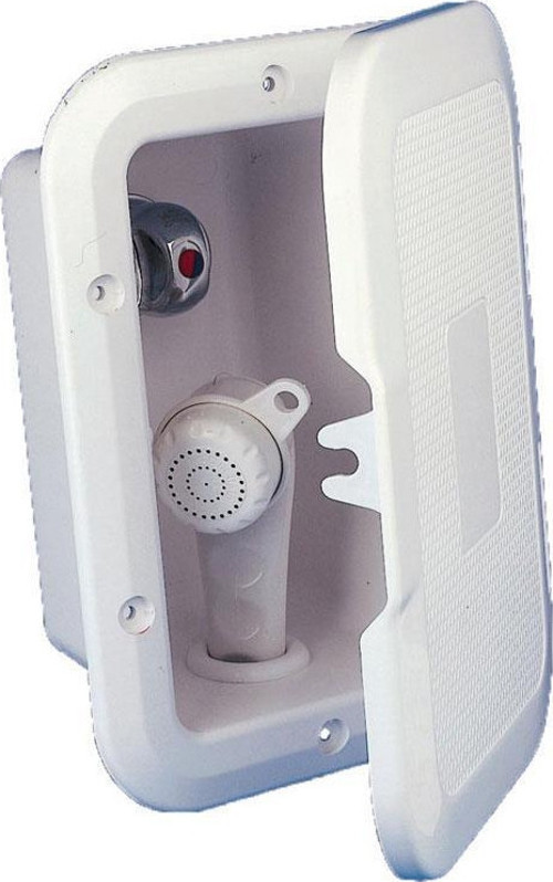 Case w/Shower Mixer Tap, 3m Hose, w/Lid, White