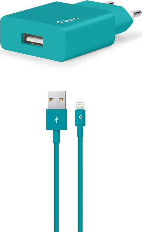 Smartcharger Seyahat Şarj Aleti 2.1A + Lightning Kablo Turkuaz - 2SCS20LTZ
