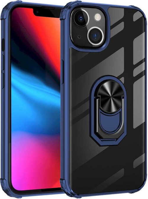 Apple iPhone 13 Mini Kılıf Polikarbon Malzemeli Yüzüklü Stand Olabilen Koruyucu Mola Kapak