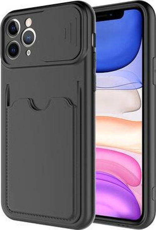 Apple İphone 12 Pro Kılıf Arka Cüzdan Cepli Kamera Korumalı Slikon Kapak