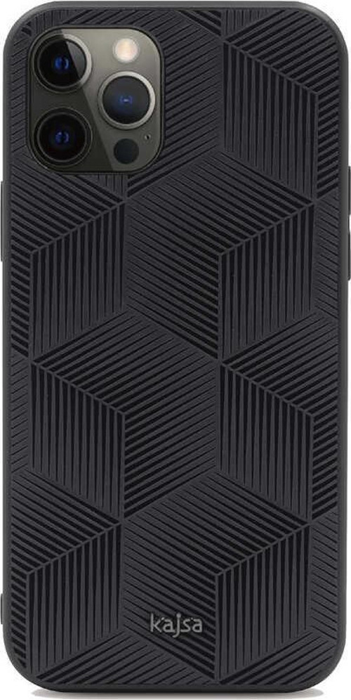 Apple İphone 12 Pro Kılıf 3D Desenli Kajsa 3D Cube Koruyucu Kapak