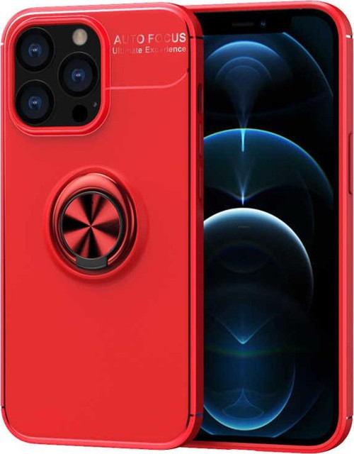 Apple iPhone 13 Pro Max Kılıf Yüzüklü Mat Renk Tasarımlı Standlı Koruyucu Ravel Kapak