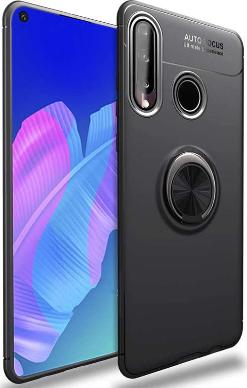 Huawei P40 Lite E Kılıf - Manyetik Yüzüklü Stand Olabilme Özelliğine Sahip Kapak
