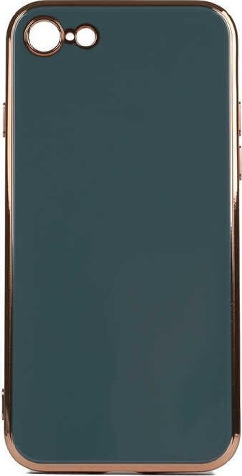 İphone 7 Kılıf Kenar Altın Tasarımlı Kamera Koruyucu Bark Kapak