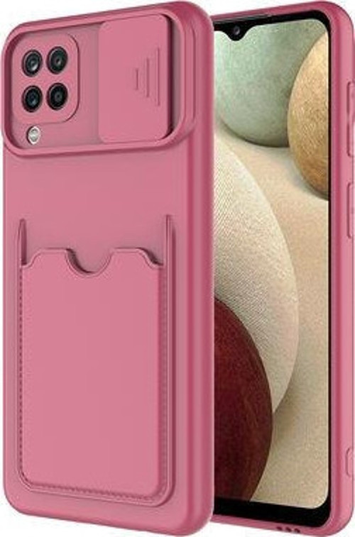 Samsung Galaxy A12 Kılıf Arka Cüzdan Cepli Kamera Korumalı Slikon Kapak