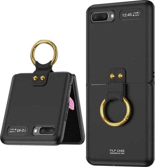 Samsung Galaxy Z Flip Uyumlu Kılıf Yüzüklü Renkli Ring Kıpta Kapak