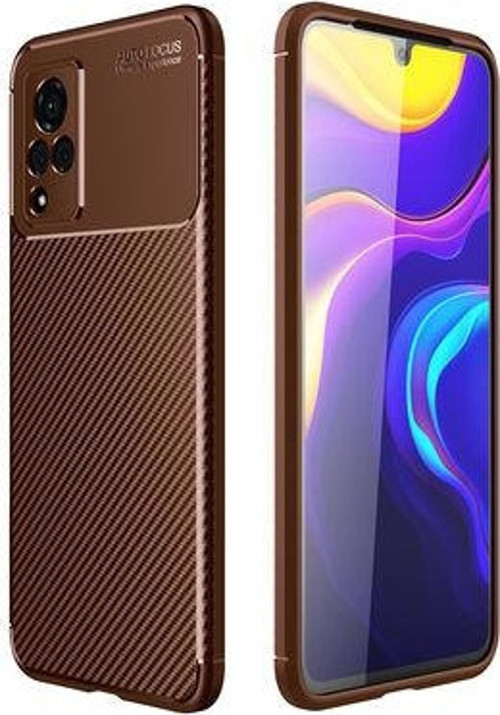 Vivo V21E Kılıf Karbon Tasarımlı Ultra İnce Parmak İzi Yapmayan Negro Kapak