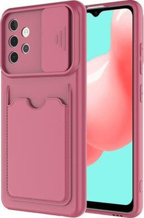Samsung Galaxy A32 Kılıf Arka Cüzdan Cepli Kamera Korumalı Slikon Kapak