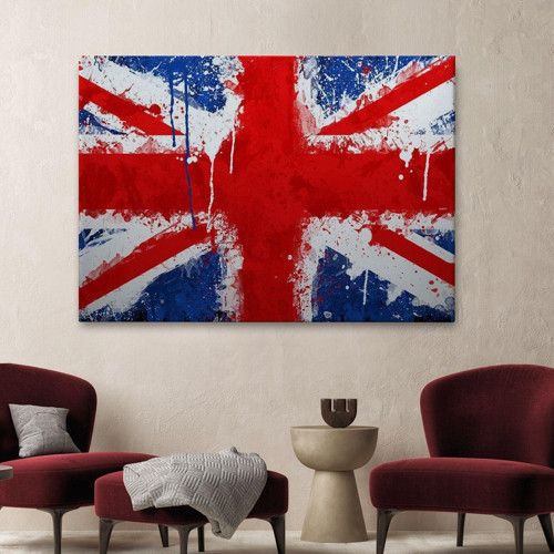 Özel Tasarım, Dekortif Baskı ingiltere Bayrağı Duvar Sanatı Kanvas Tablo, Ev Ve Ofis Dekoru-5401