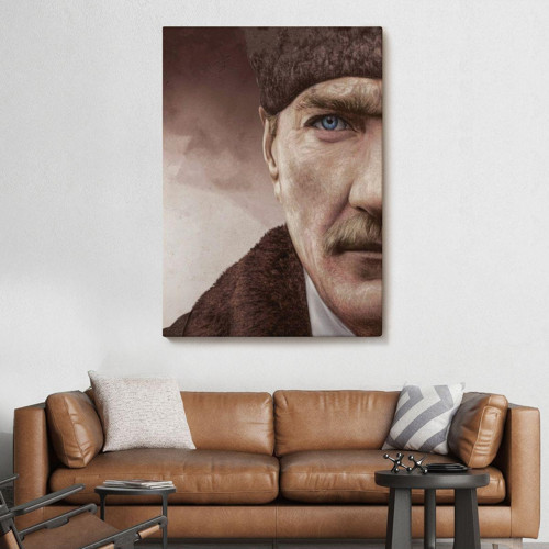 Özel Tasarım, Dekortif Baskı mustafa Kemal Atatürk Dekoratif Duvar Tablosu -6166