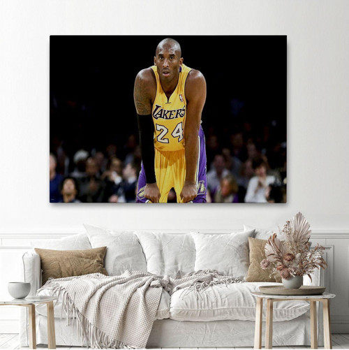 Özel Tasarım, Dekortif Baskı kobe Bryant Los Angeles Lakers Kanvas Tablo / Black Mamba-5149