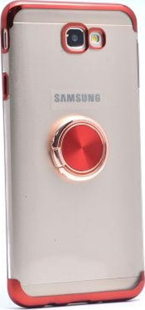 Samsung Galaxy J4 Plus Kılıf Yüzüklü Dört Köşe Manyetik Model