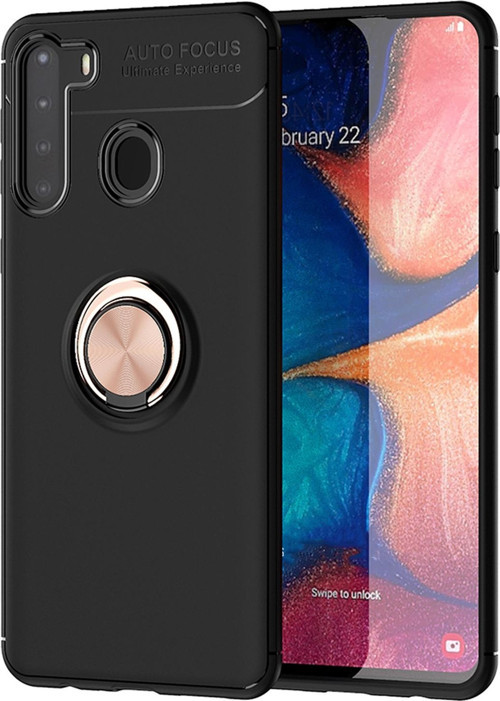 Galaxy A21 Kılıf - Manyetik Yüzüklü Stand Olabilme Özelliğine Sahip Kapak