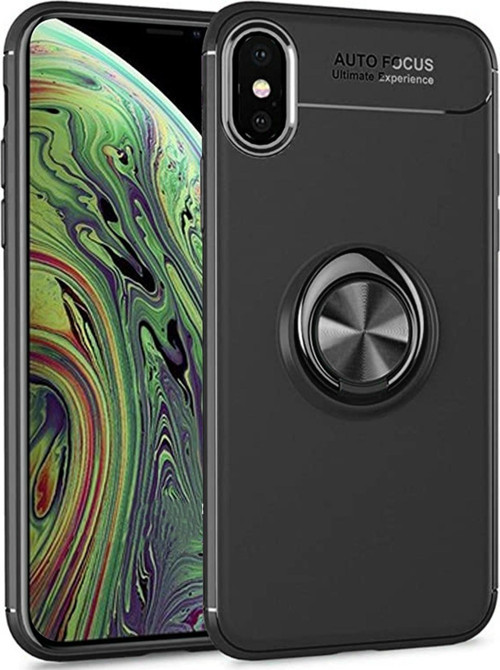 iPhone X Kılıf - Manyetik Yüzüklü Stand Olabilme Özelliğine Sahip Kapak