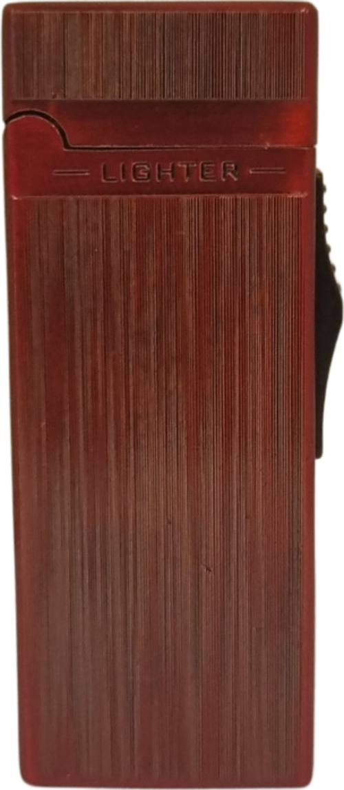 Tek Torch Pürmüz Kırmızı Desenli Metal Puro Çakmağı
