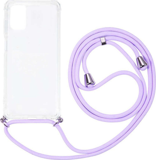 Samsung Galaxy M51 Kılıf Uyumlu İpli Şeffaf Airbag Kılıf
