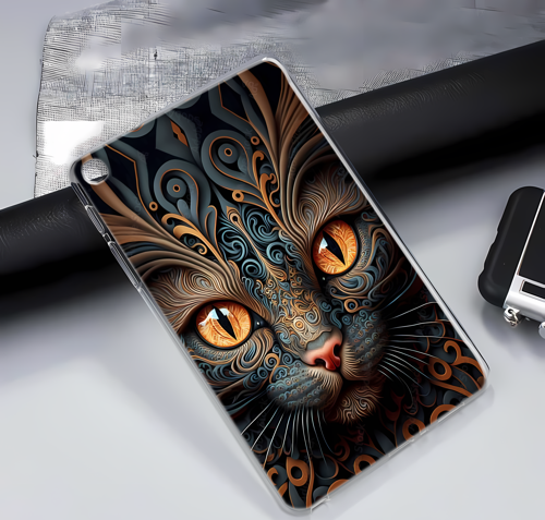 Galaxy Tab A8 10.5 X200 x205 x207 Kılıf Yapay Zeka 26 Mythological Cat Mitoloji Tablet Kılıfı