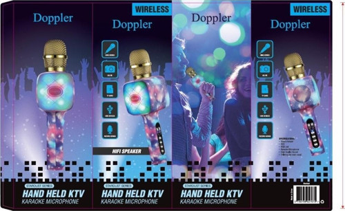 Stardust Karaoke Mikrofonu Ses Değiştirme Özellikli Işıklı Yeni Kayıt Özellikli